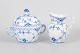 L'Art presents: Royal Copenhagen Blue Fluted Half Lace sugar bowl and creamer, model 1/605 and 1/522.