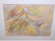 Erik OrtvadOil-chalk painting with abstract shapes ...