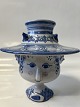 Antik Huset presents: Bjørn Wiinblad Woman's Head Vase with Hat as Lid No. V13Measures 17.2x 17 cm
