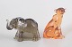 L'Art presents: Paul Hoff for Kosta Boda, set of two glass figurines.