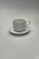 Danam Antik presents: Bing and Grondahl/Kronjyden Stonware White Cordial Coffee Cup and Saucer No 305
