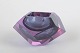 Murano art glass bowl, faceted.