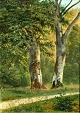 Pegasus – Kunst - Antik - Design presents: Schovelin, Axel (1827 - 1893) Denmark: Trees in a forest.
