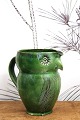 K&Co. presents: Old "Lillerod" owl jug in glazed earthenware in fine green glaze...