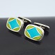 Antik Damgaard-Lauritsen presents: Naja Salto for Georg Jensen; Cufflinks of sterling silver with enamel