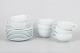 L'Art presents: Grethe Meyer for Royal Copenhagen, set of eight Blue Line coffee cups with matching saucers.