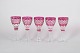 L'Art presents: Set of five Bohemian wine glasses.