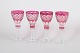 L'Art presents: Set of four Bohemian wine glasses.