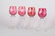 L'Art presents: Set of four Bohemian red wine glasses.