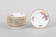 Royal Copenhagen Saxon Flower, set of eight butter pads ...