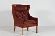 Børge MogensenWing chair 2204with dark cognac leather