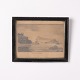 Drawing Depicting the Coast of St. Malo in Black Frame