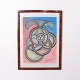 Print with Modern Motif in Pink, Blue and Grey Tones ...