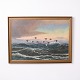 Marine Oil Painting on Canvas with Wooden Frame and Gilt ...
