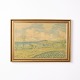 Painting on panel with landscape motif in gilt frame
