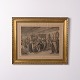 Copper engraving depicting a gathering in a gilt frame ...