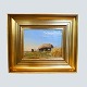 Antik Damgaard-Lauritsen presents: Thorvald Niss; Oil painting, stone dolmen