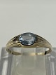 Antik Huset presents: Ladies' ring with light blue stone in 14 carat goldSize 62