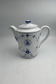 Danam Antik presents: Bing and Grondahl Blue Traditional Blue Fluted Hotel Coffee Pot with Logo No. 1053