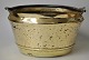 Flensburg bucket in brass with iron handle, 19th century.