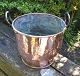 Danish antique copper bucket with sack, 19th century.