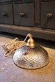 K&Co. presents: Rare, large antique 19th century ceiling lamp in waffled Mercury Glass.Dia.: 25cm...