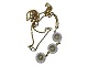 Georg Jensen silverNecklace with three Daisies