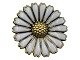 Small Danish Silver Daisy Brooch from 1968-1975