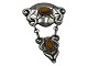 Bernhard Hertz silverLarge Art Nouveau brooch with ...