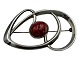 Antik K presents: David Andersen Norway sterling silverModern brooch with reg thulite stone