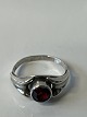 Antik Huset presents: Vintage Ladies Ring with Red Stone in Sterling SilverSize 52