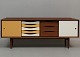 beautiful low teak sideboard with reversible doors, ...