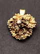 Sterling silver gold plated Flora Danica pendant