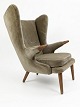 Lundin Antique presents: Beautiful Teddy Bear chair by Svend Skipper upholstered in original green velvet. ...