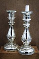 K&Co. presents: Large 19th century candlestick in Mercury Glass with old patina. Height: 30cm...