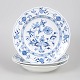 Meissen Blue Onion, set of three deep pasta plates.