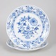 Meissen Blue Onion, two lunch plates.