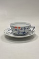 Danam Antik presents: Bing and Grondahl Blue Painted / Blue Fluted Large Tea Cup and saucer - CHIPPED