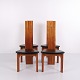 Set of Four Iris Dining Chairs in Black Leather by Bob ...