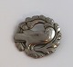 Georg Jensen. Brooch with dove in sterling silver (925). ...