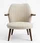 Beautiful armchair by Kurt Olsen with well-shaped teak ...