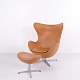 Osted Antik & Design presents: Egg Chair Model 3316 with Ottoman in Elegance Cognac Leather by Arne Jacobsen ...