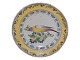 KellinghusenLarge round plater with bird 19th century