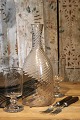 K&Co. presents: Antique, 19th century Swedish carafe in twisted mouth-blown glass. H: 28.5cm.