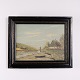 Painting on Canvas Depicting a River and Country House ...