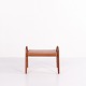 Osted Antik & Design presents: Teak Stool with Leather Seat by Vilhelm Lauritzen for Fritz Hansen circa 1945