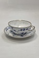 Danam Antik presents: Royal Copenhagen Blue Fluted Plain with Gold Tea Cup and Saucer