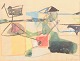 Eugène de Kermadec, mixed media, listed French visual ...