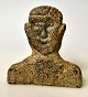 Pegasus – Kunst - Antik - Design presents: Danish artist 20th century: Bust of a man. Carved granite.