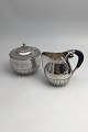 Danam Antik presents: Georg Jensen og Wendel Sterling Silver Creamer and Sugar Bowl No. 45D